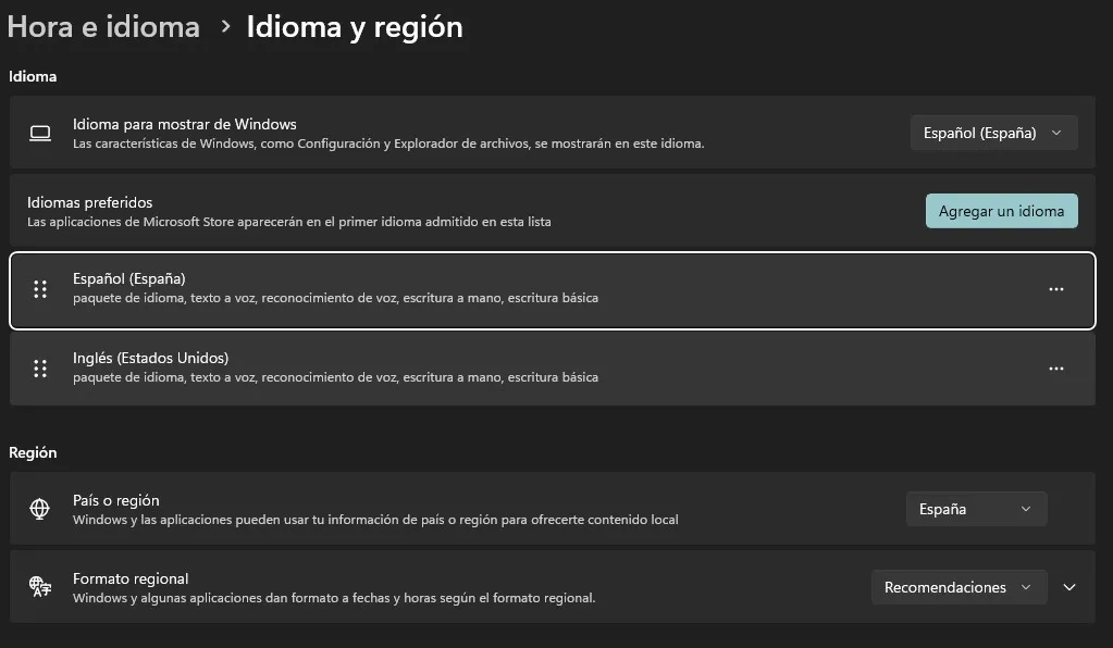 Windows Language Settings