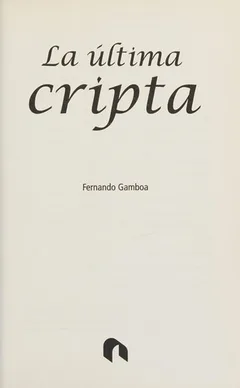 Cover of La última cripta