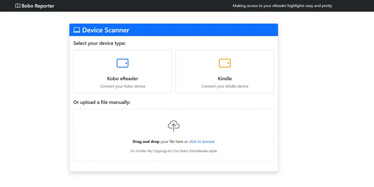 Bobo Reporter Web Interface